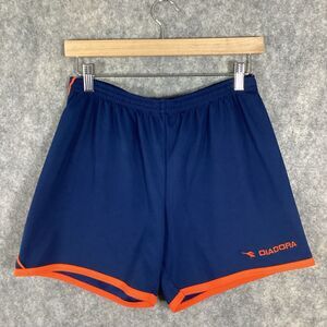 Diadora Shorts Mens Size Small Blue Orange Stripes Vintage Soccer NO-Liner Thin